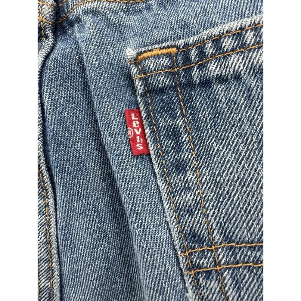 Levi's 505 Size 36x34 Blue Denim Jeans Regular Fit Straight Leg‎ Distressed